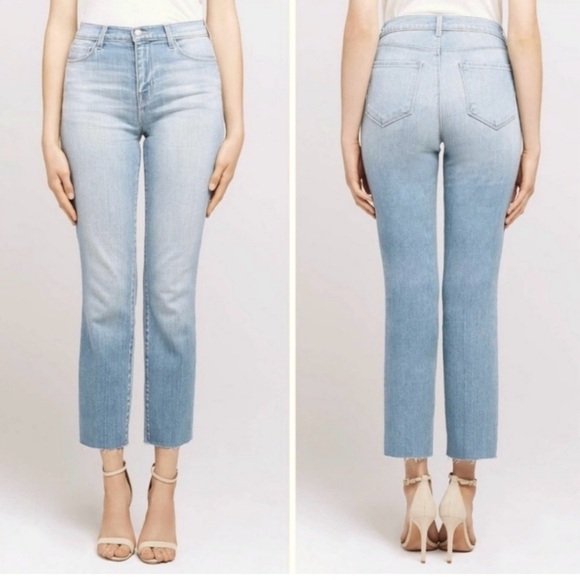L'AGENCE Denim - L'AGENCE High Rise Blue Jeans Classic Straight Fit